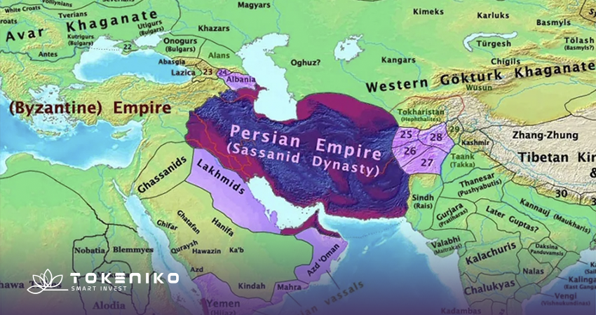 نقشه ایران در زمان ساسانیان
